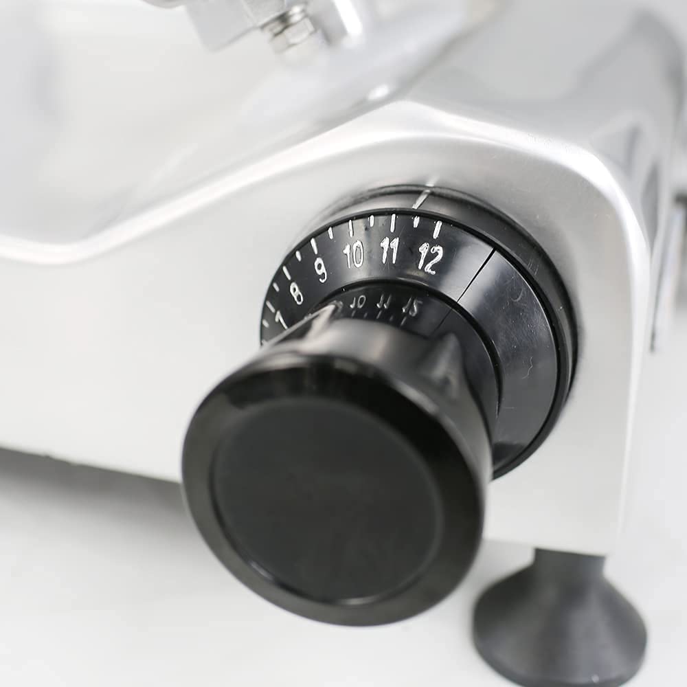 CMI Commercial 9-Inch Electric Deli Meat Slicer - Anodized Aluminum Semi-Automatic Frozen Meat, Cheese & Ham Slicer - Perfect for Delis, Butcher Shops & Home Kitchens