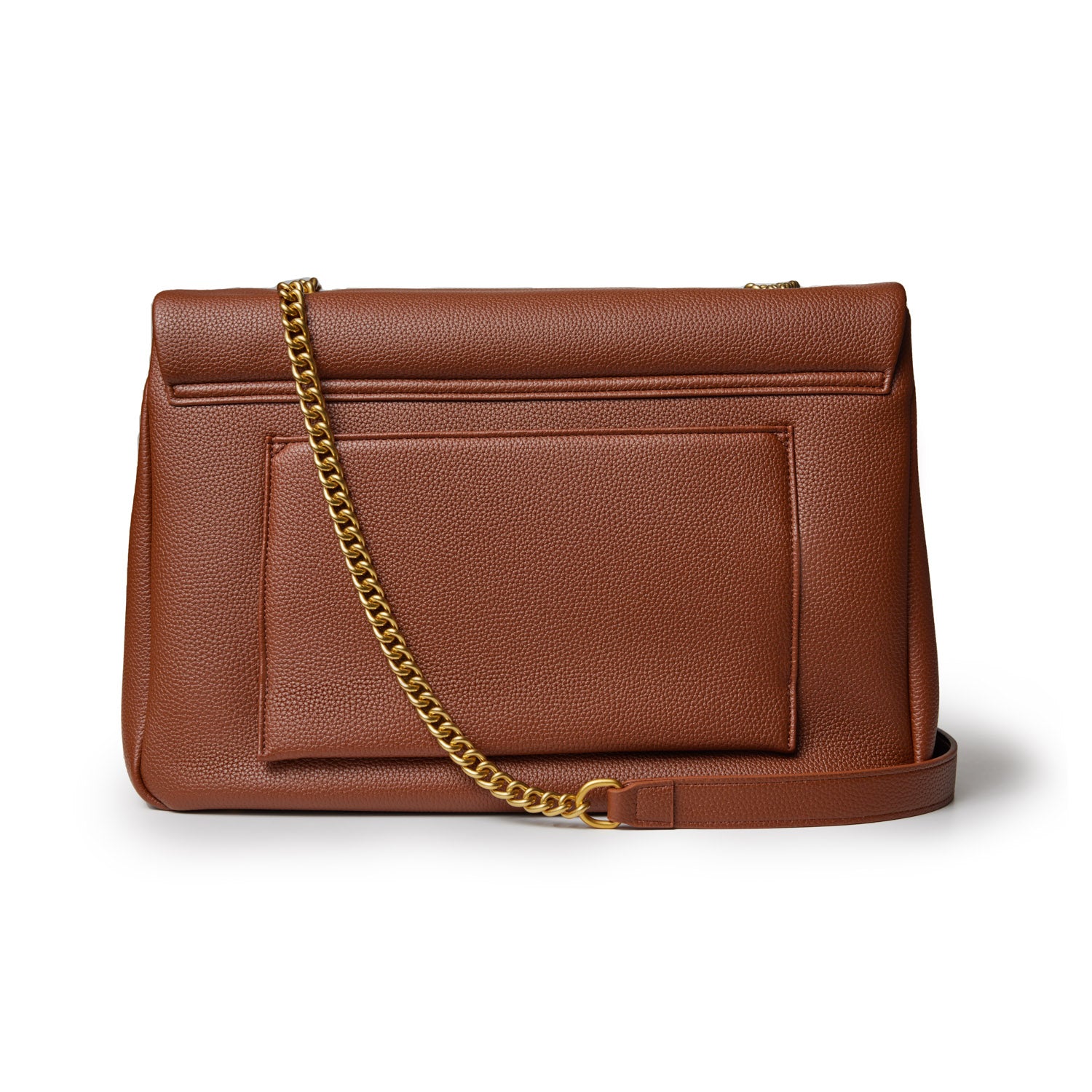 Large Pebble Flap Bag - Brown Leather Crossbody Purse for Women, Fashionable Everyday Shoulder Bag for Work, Travel & Casual Outings
