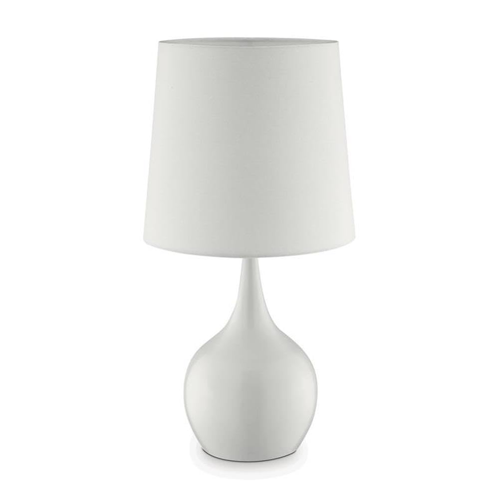 Modern White Metal Table Lamp - Huxley by Furniture of America - Perfect for Living Room, Bedroom & Office Lighting Decor
