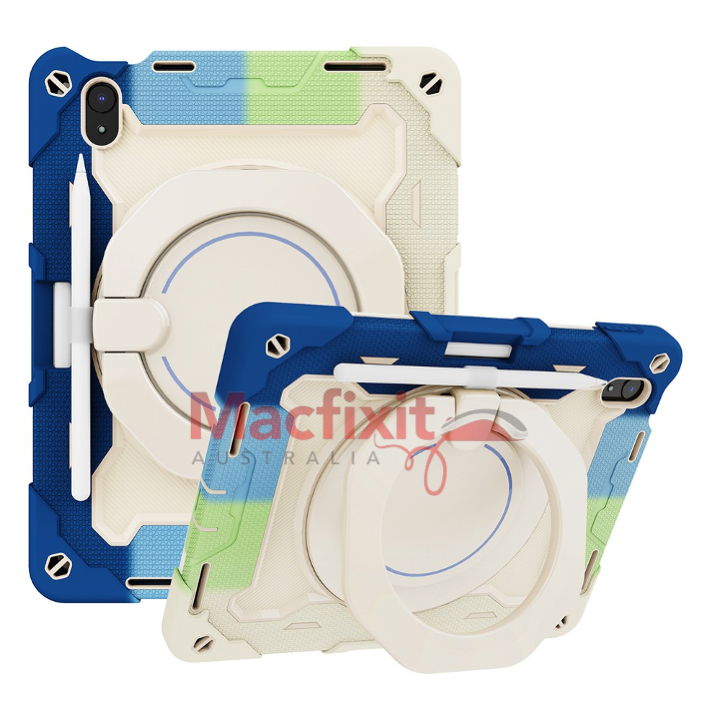 Shockproof Rotating Handle Case for iPad 10th Generation (2022) 10.9 Inch - 360° Swivel Stand with Grip Protection for Work, Travel & Home Use