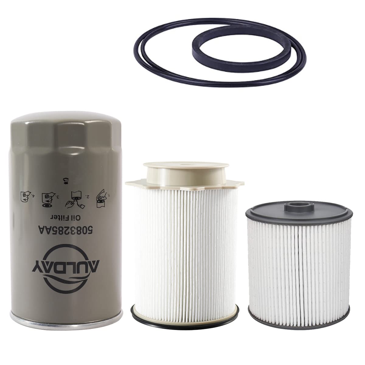 Dodge Ram 2500 3500 4500 5500 6.7L Cummins Diesel Engine Fuel & Oil Filter Kit (2019-2022) - OEM 68436631AA 5083285AA 68157291AA - Perfect for Maintenance & Off-Road Adventures