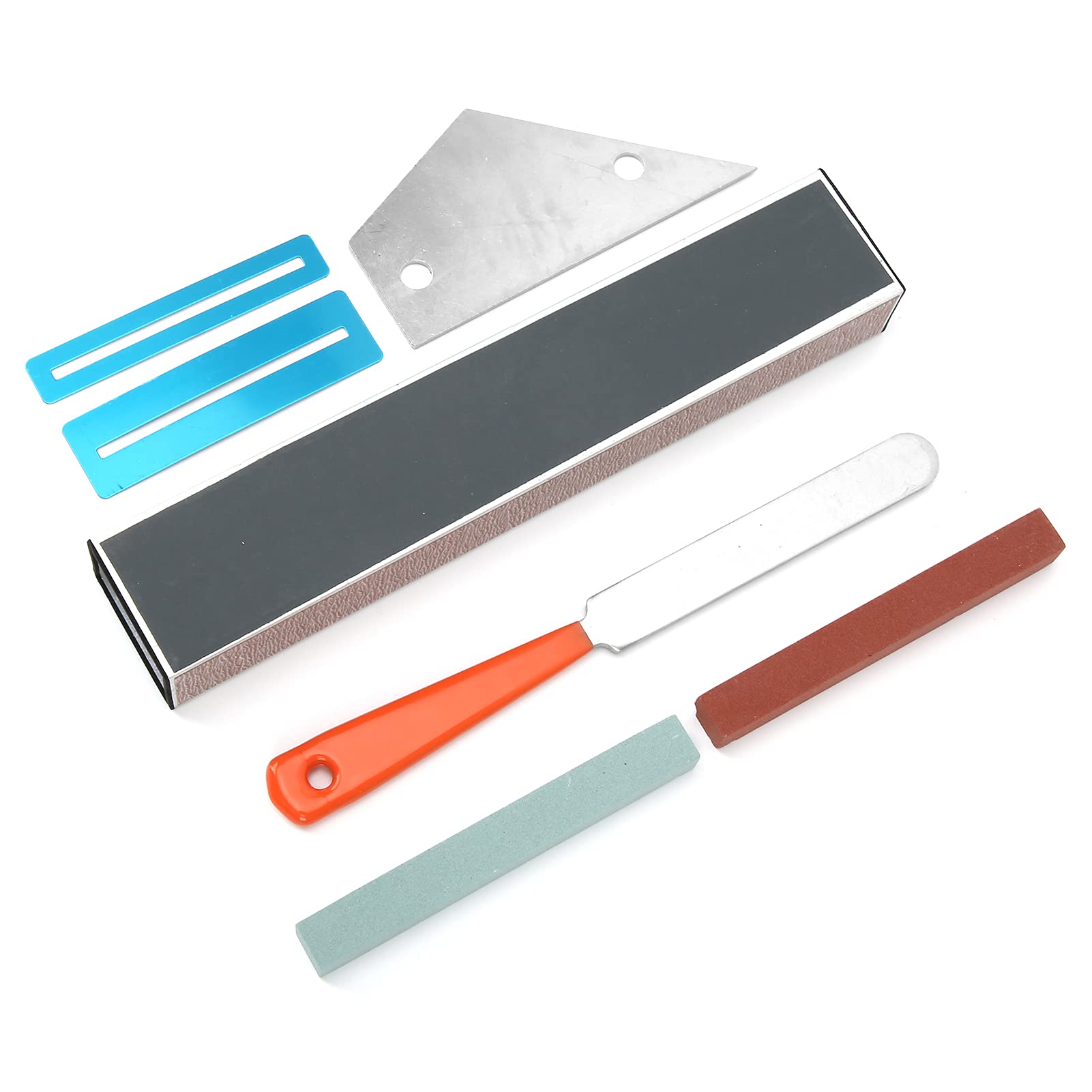 Professional Guitar Luthier Tool Kit - Includes Fret Crowning File, Fret Rocker, Fingerboard Guards, Grinding Stones & Leveling Beam | Guitar Repair & Maintenance Tools for DIY & Professional Use