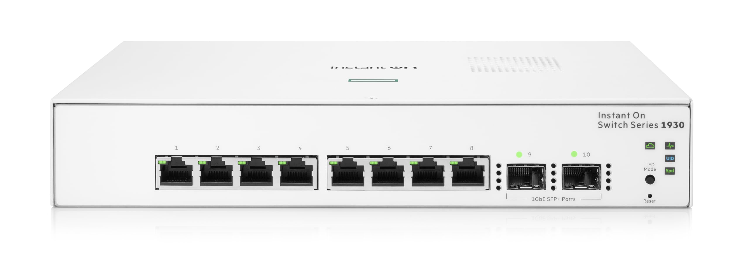 HPE Networking Instant On 1930 8-Port Gigabit Smart Managed Layer 2+ Ethernet Switch | 8x 1G Ports + 2x SFP Slots | US Power Cord (JL680A#ABA) | Ideal for Small Business Networks & Home Office Setups