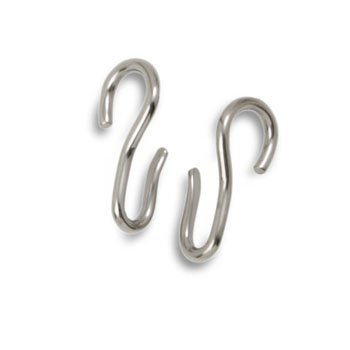 Heavy Duty Steel Curb Hooks (Pair) - Durable Outdoor Hanging Hooks for Garden, Garage & Home Organization - Perfect for Hanging Plants, Tools & Decor