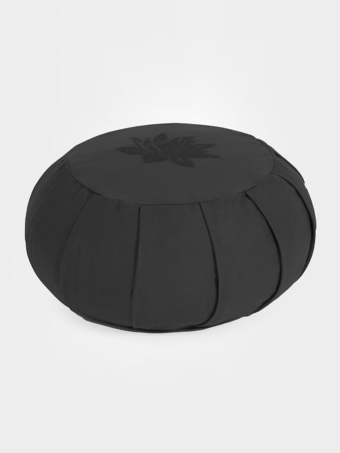 Organic Cotton Round Lotus Zafu Buckwheat Meditation Cushion - GOTS Certified for Yoga, Zen Meditation & Home Decor - Eco-Friendly & Comfortable Support for Mindful Practices