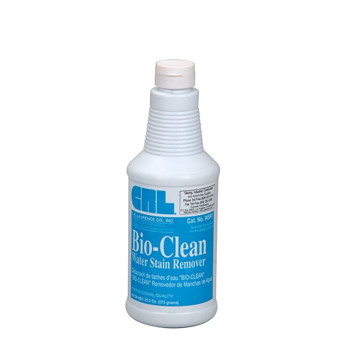 CRL Bio-Clean Water Stain Remover - 16 oz Bottle | Eco-Friendly Bathroom & Kitchen Cleaner | Removes Hard Water Stains from Glass, Tile & Fixtures | Safe for Shower Doors, Sinks & Faucets