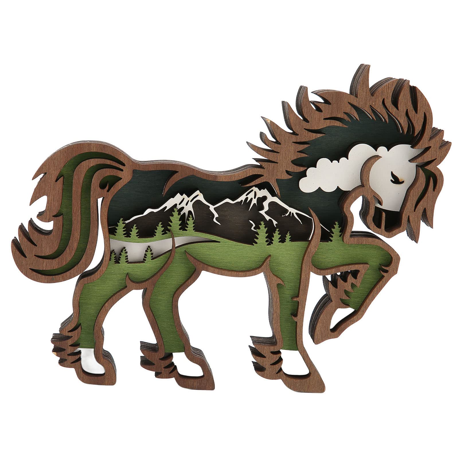 Exquisite Hand-Carved Boxwood Horse Figurine - Durable Wooden Horse Statue for Home & Office Decor - Perfect for Bookshelf, Mantel, Bar Counter & Gift Giving
