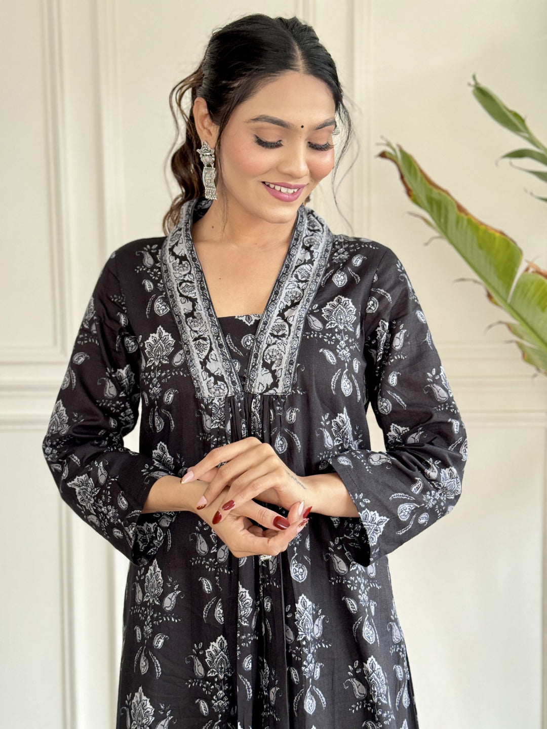 Black Designer Ready-Made Pants with Printed Embroidery Work - Stylish Casual Wear for Women | Perfect for Office, Parties & Everyday Fashion