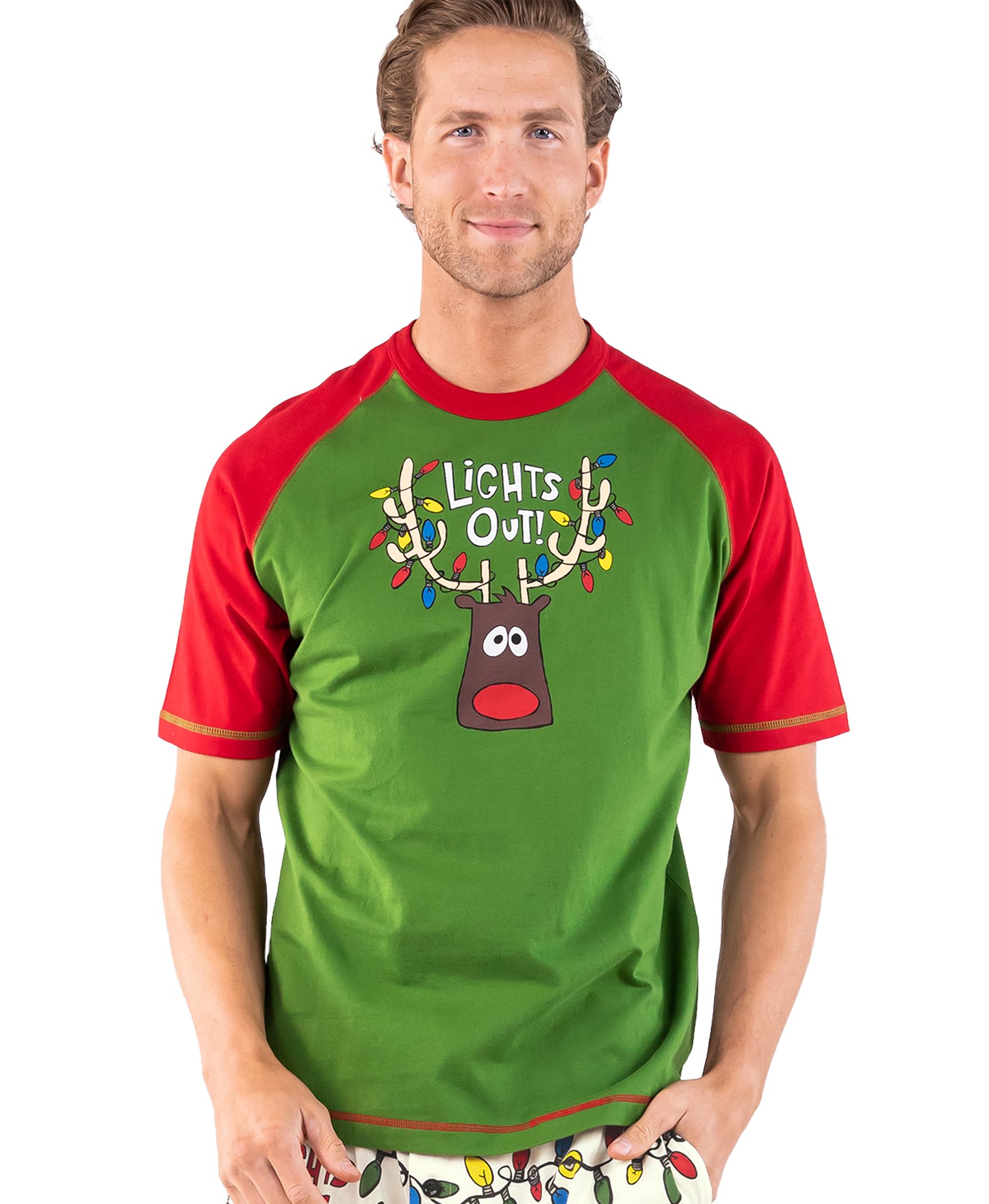 Lazy One Men's Pajama Shirts - Short & Long Sleeve Cotton Sleepwear & Lounge Tees - Funny Graphic T-Shirts for Comfortable Sleep & Relaxation at Home