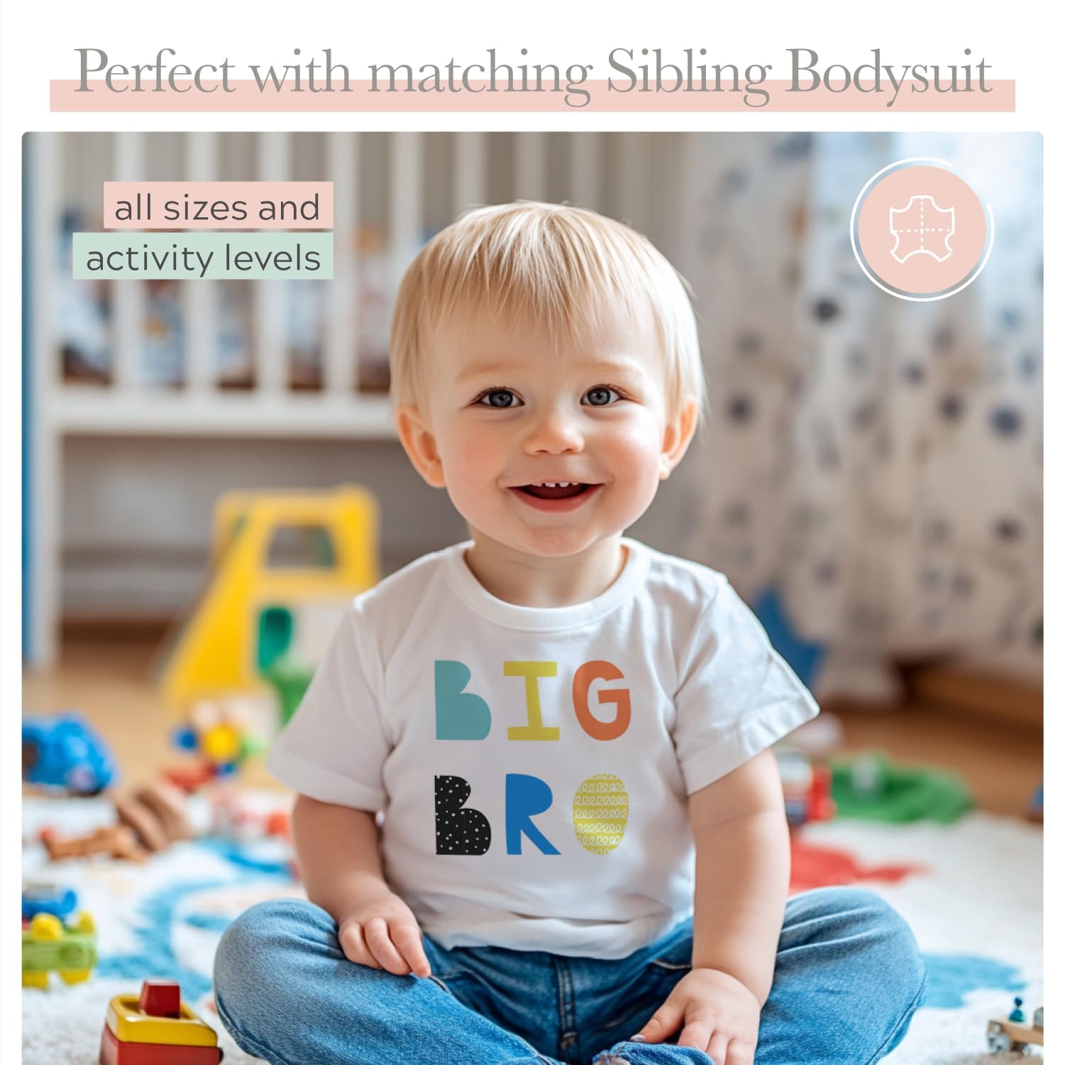 Organic Cotton Graphic Toddler Tees for Boys & Girls 12M-4T | Soft Breathable Baby Shirts | Multiple Cute Designs | Perfect for Playdates, Daycare & Family Outings