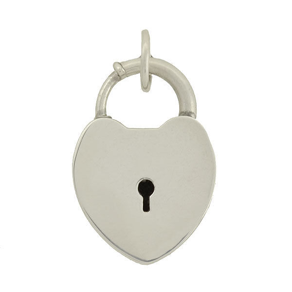 Vintage Sterling Silver Padlock Heart Pendant Necklace - Romantic Lock & Key Jewelry Gift for Women - Perfect for Valentine's Day, Anniversary & Couple Gifts