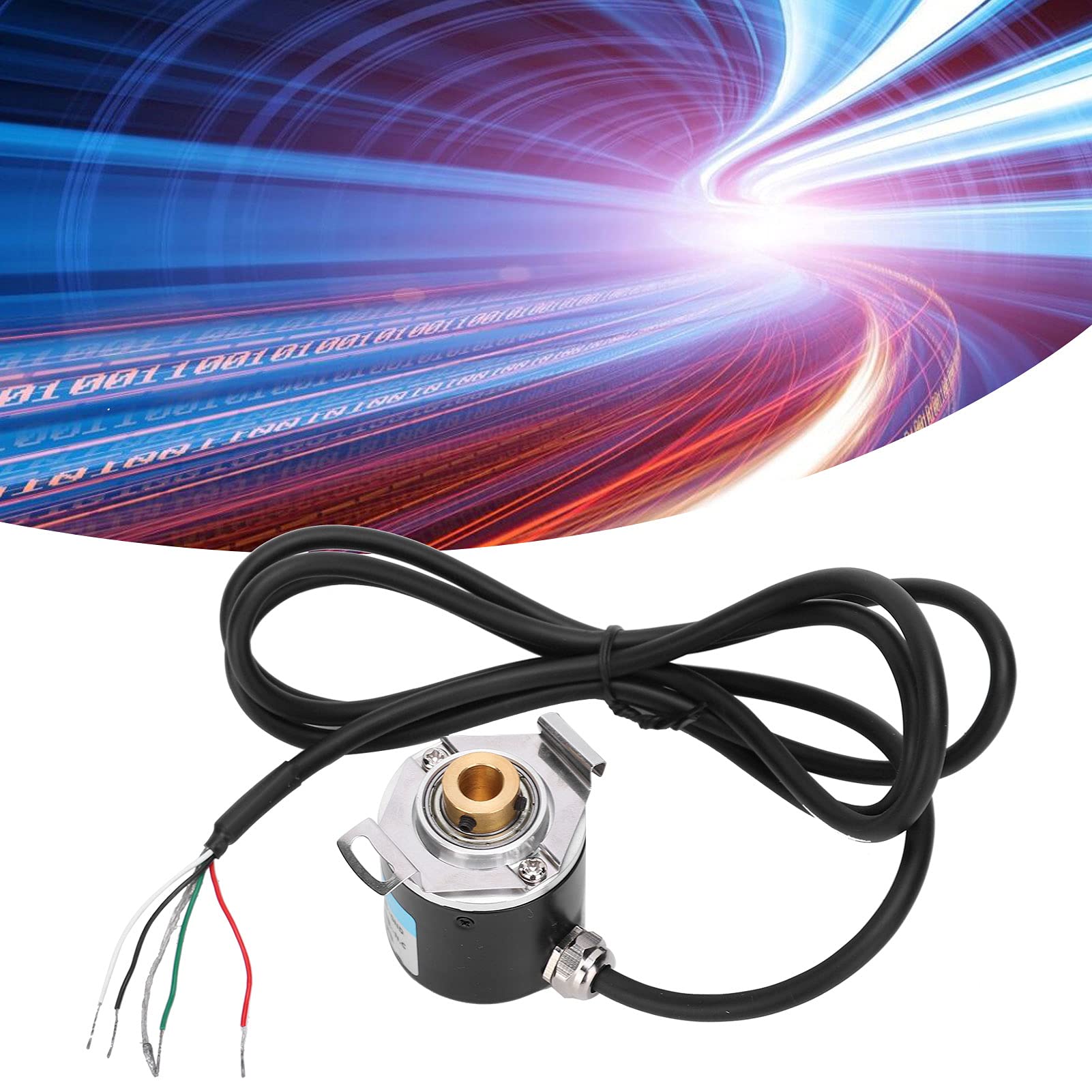 Fafeicy AB 2-Phase Encoder | DC 5-24V Hollow Shaft Rotary Encoder | 6-8mm AB 2 Phase Quadrature Encoder for Office Automation & Industrial Engineering (100B) | Perfect for CNC Machines, Robotics & Motion Control Systems