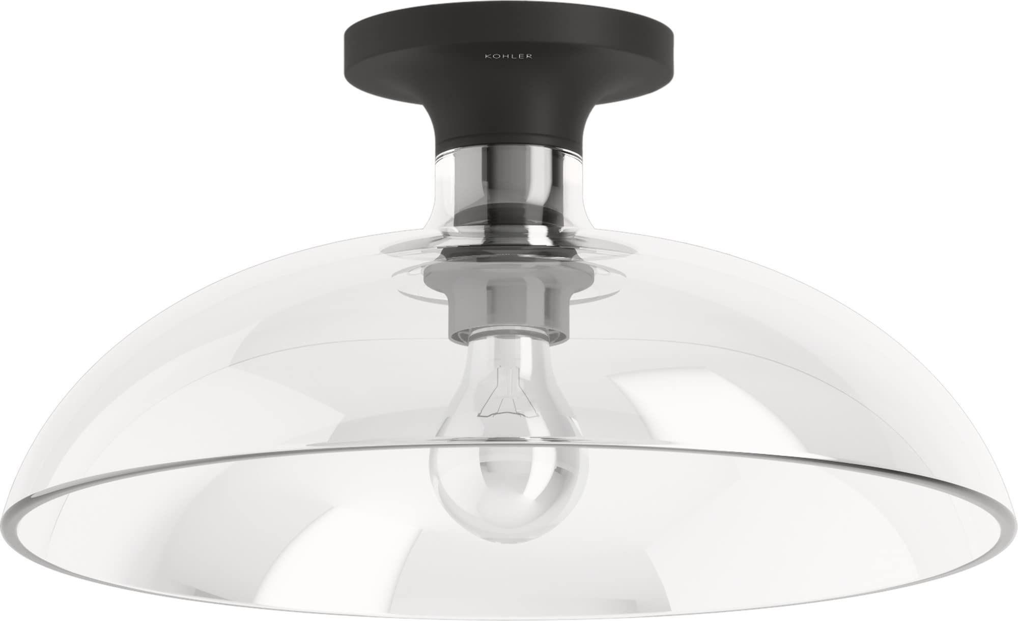 KOHLER Tone One-Light Flush Mount Ceiling Light - Modern LED Fixture for Bedroom, Bathroom, Hallway & Kitchen Lighting