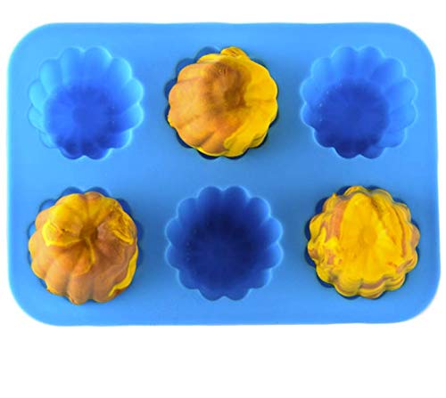 2-Pack Food Grade Silicone Cake Molds - 6 Cavity Baking Molds for Cakes, Chocolate, Jelly & Pudding | Reusable, Non-Stick Dessert Molds for Home Baking & Party Treats