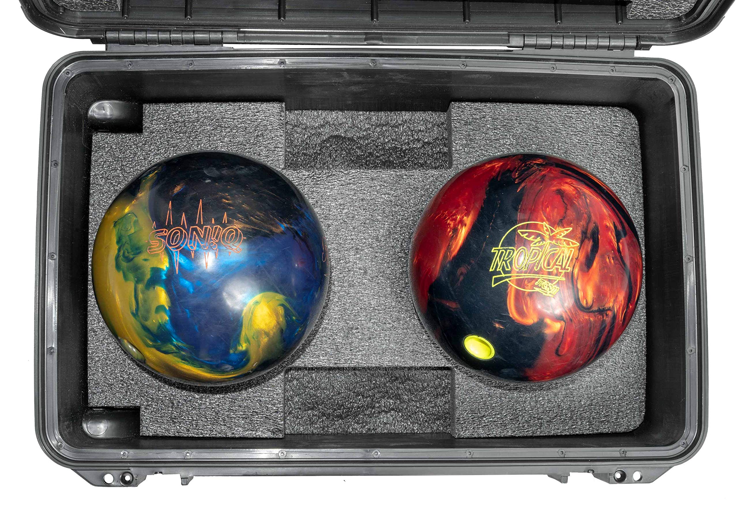Premium Heavy Duty Waterproof Bowling Ball Case with Wheels & Retractable Handle - Durable Travel Storage for Professional Bowlers & League Players - Perfect for Tournaments, Practice Sessions & Air Travel