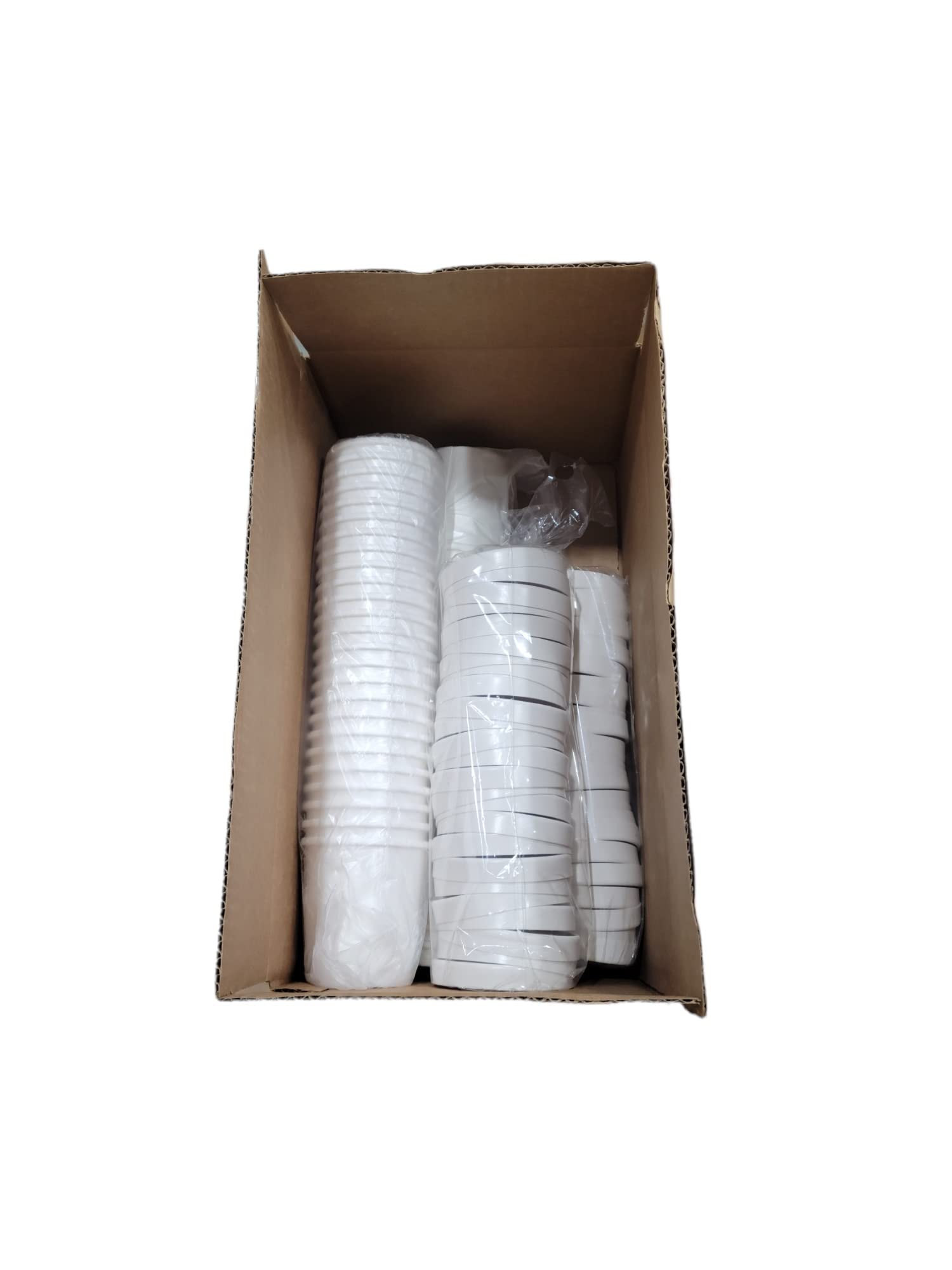 16 oz Disposable Paper Food Containers with Vented Lids - 50 Pack (50 Cups + 50 Lids) - White - Perfect for Soup, Ice Cream, Takeout, Catering, and Restaurant Use
