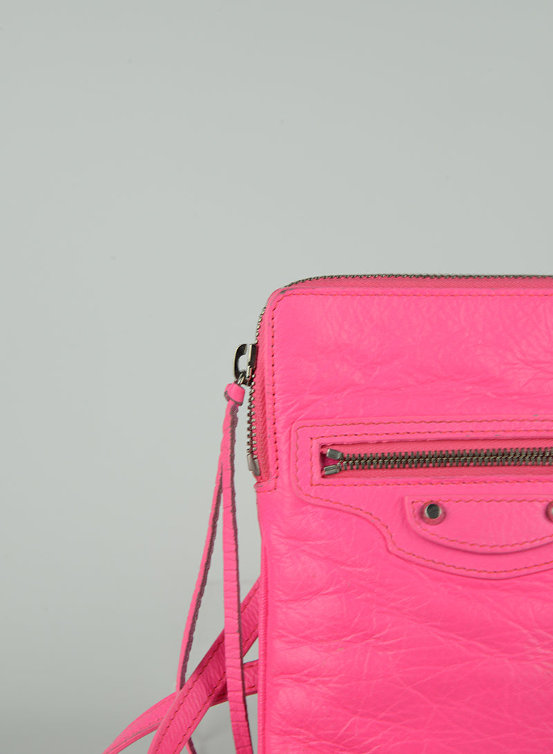 Balenciaga Fuchsia Pink Leather Borsina Handbag - Luxury Designer Tote for Women, Perfect for Work, Travel & Everyday Use