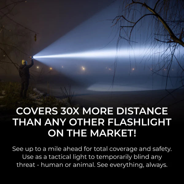 Super Bright LED Tactical Flashlight with Rechargeable Battery - Perfect for Camping, Hiking, Emergency & Outdoor Adventures