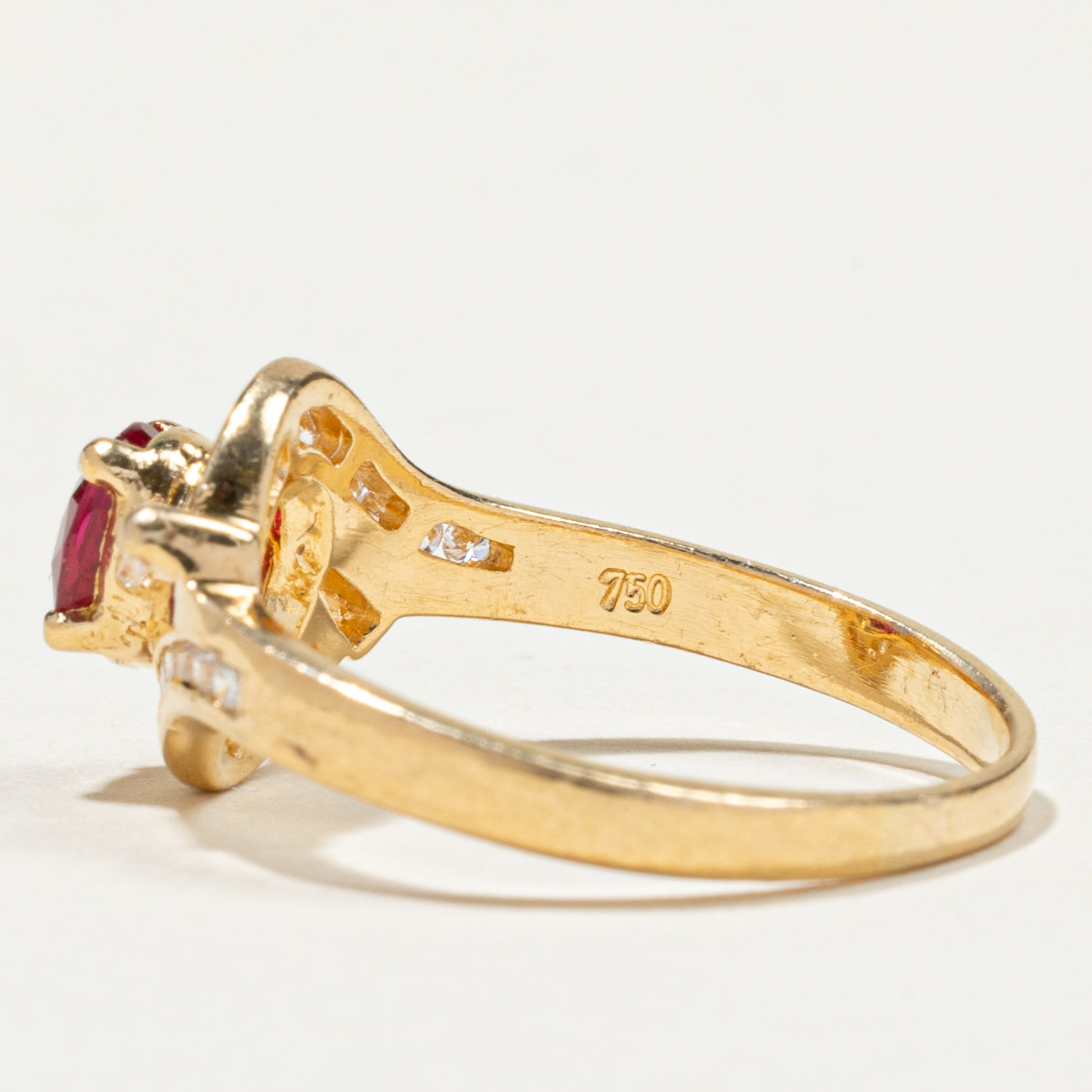 Oval Cut Ruby and Diamond Accented Ring - 0.49ct Ruby with 0.31ctw Diamond - Size 5.5 - Elegant Engagement, Wedding, Anniversary Jewelry Gift for Women