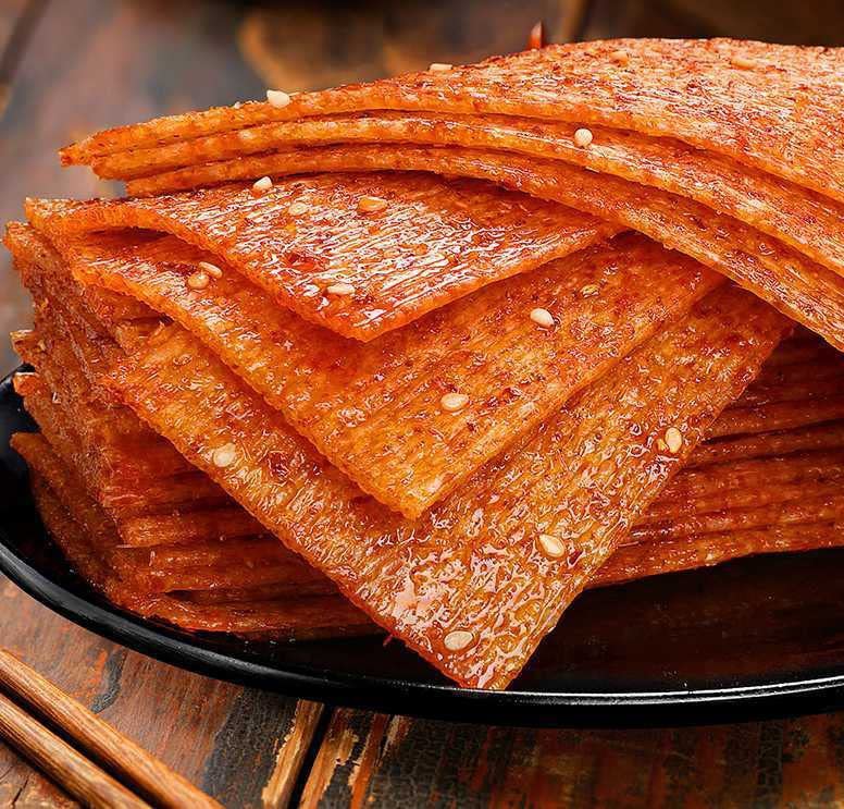 Spicy Handmade Chinese Noodle Snacks - Hot & Spicy Strips, Gluten-Free Fast Food, Nostalgic Big Spicy Slices - Perfect for Office Snacks, Road Trips & Late Night Cravings (1 Bag)