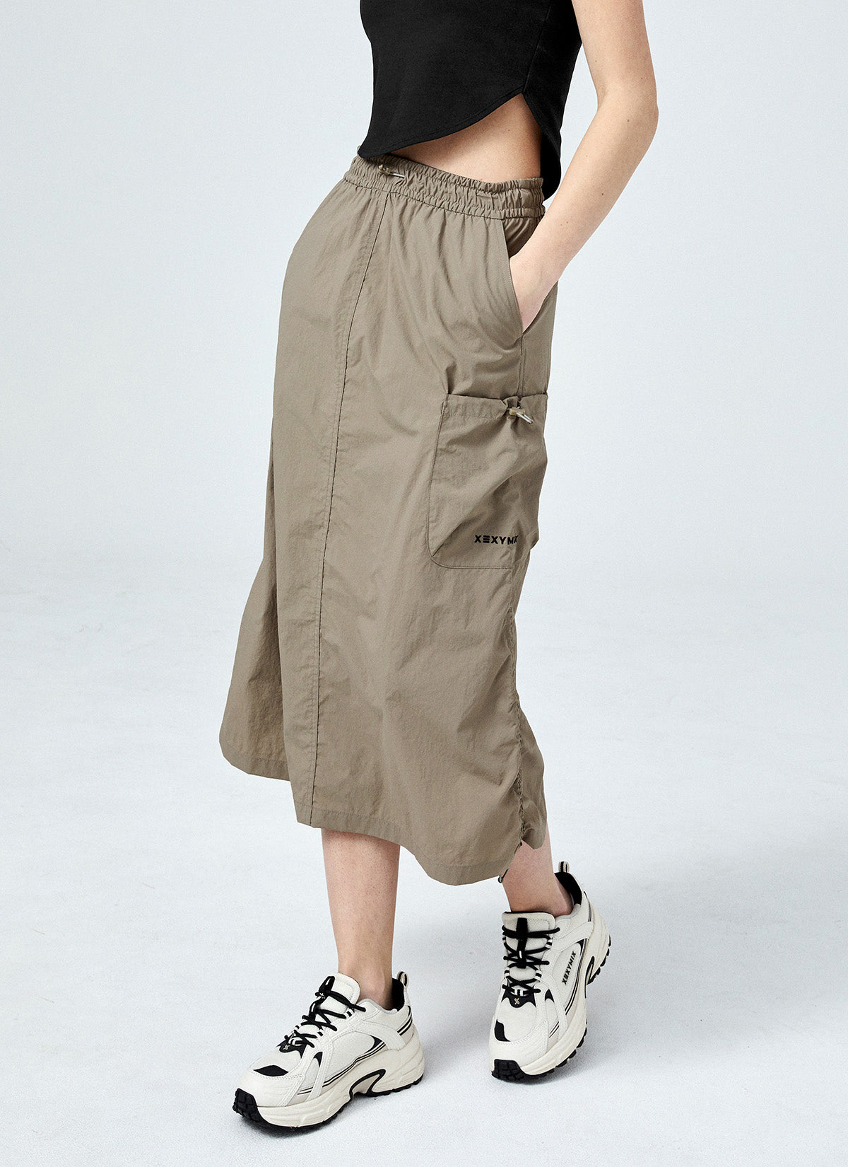 Comfortable Utility Cargo Long Skirts for Women - Stretchable Casual Maxi Skirt with Pockets for Hiking, Travel & Everyday Wear