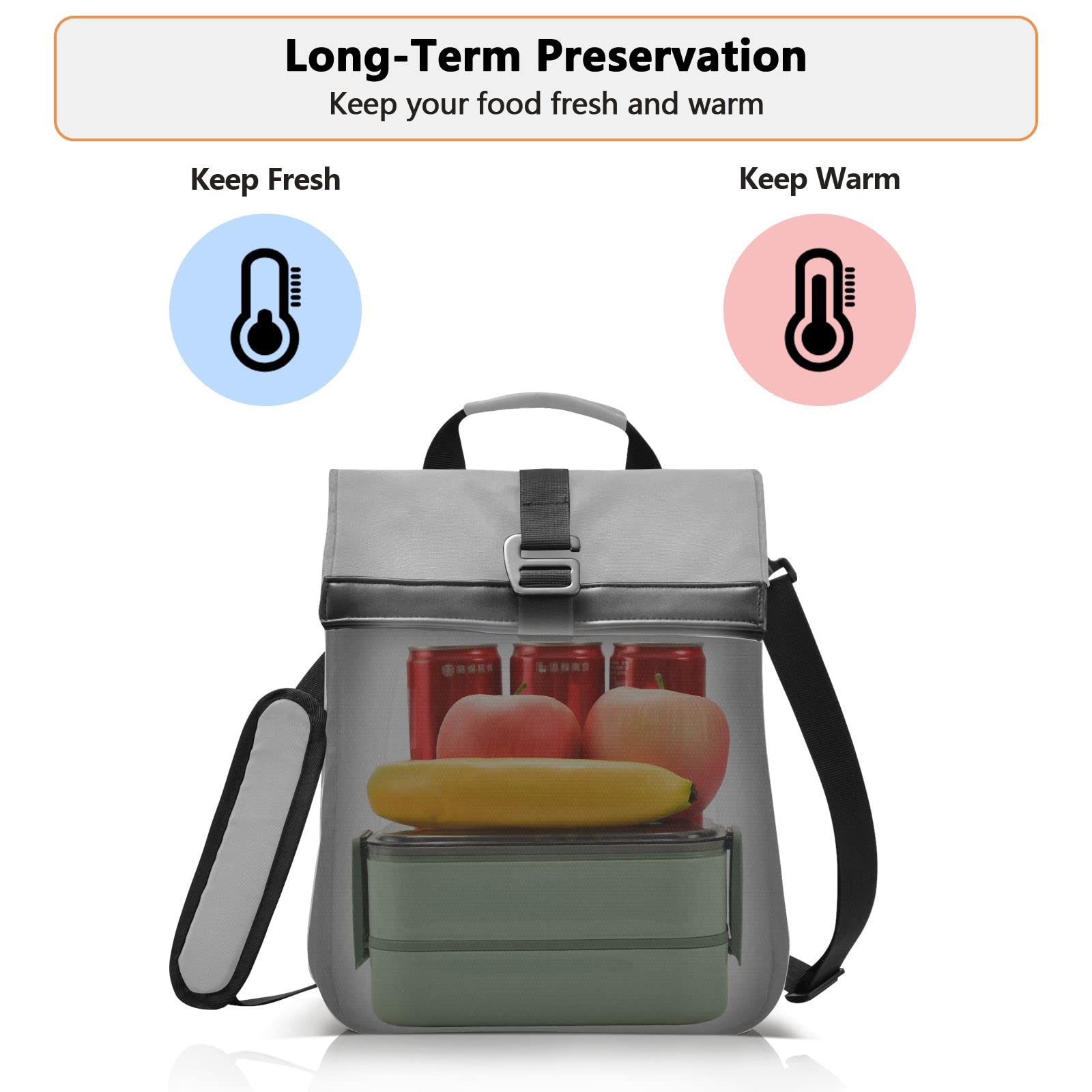 Insulated Leakproof Lunch Bag for Women & Men - Foldable Cooler Tote with Adjustable Shoulder Strap for School, Office, Picnic | Basset Hound Design Lunch Box for Work, Travel & Outdoor Activities