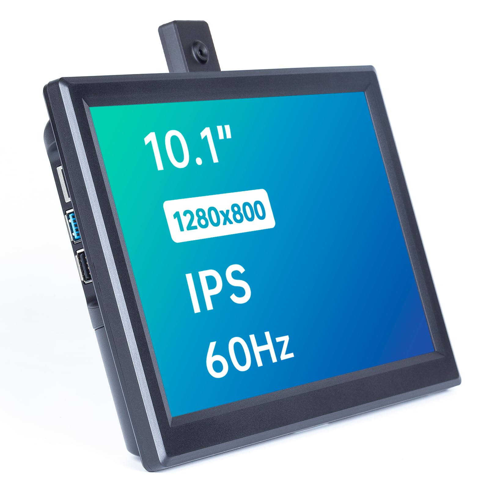 10.1 Inch 1280×800 IPS LCD Display with Cooling Fan - Portable Raspberry Pi Screen for Pi 4B/3B+/400 & Windows PC - All-in-One Design for Programming, Gaming & DIY Projects