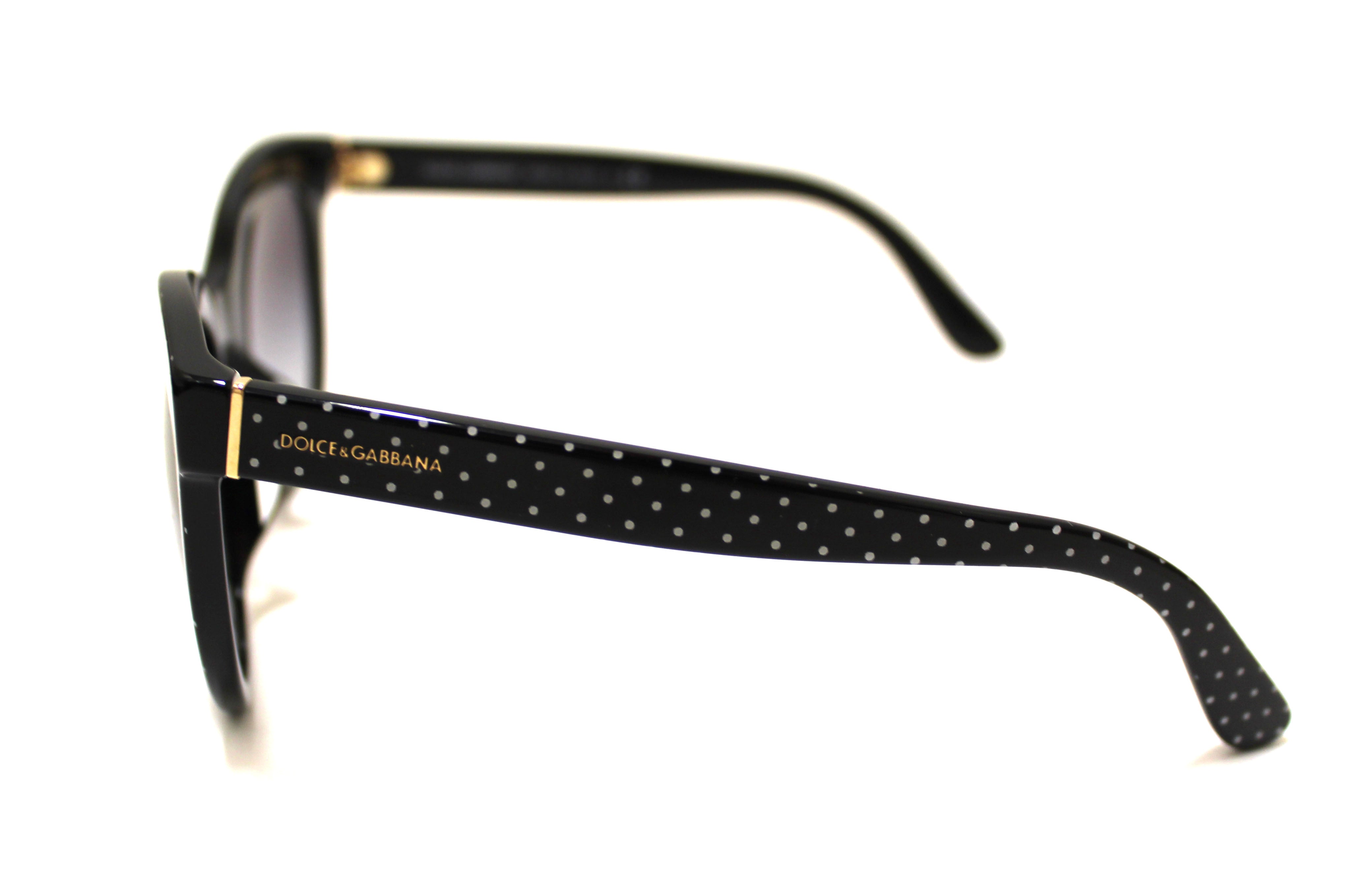 Authentic Dolce & Gabbana DG4311 Black & White Polka Dot Sunglasses - UV Protection Luxury Fashion for Women & Men - Perfect for Beach, Driving & Summer Outfits