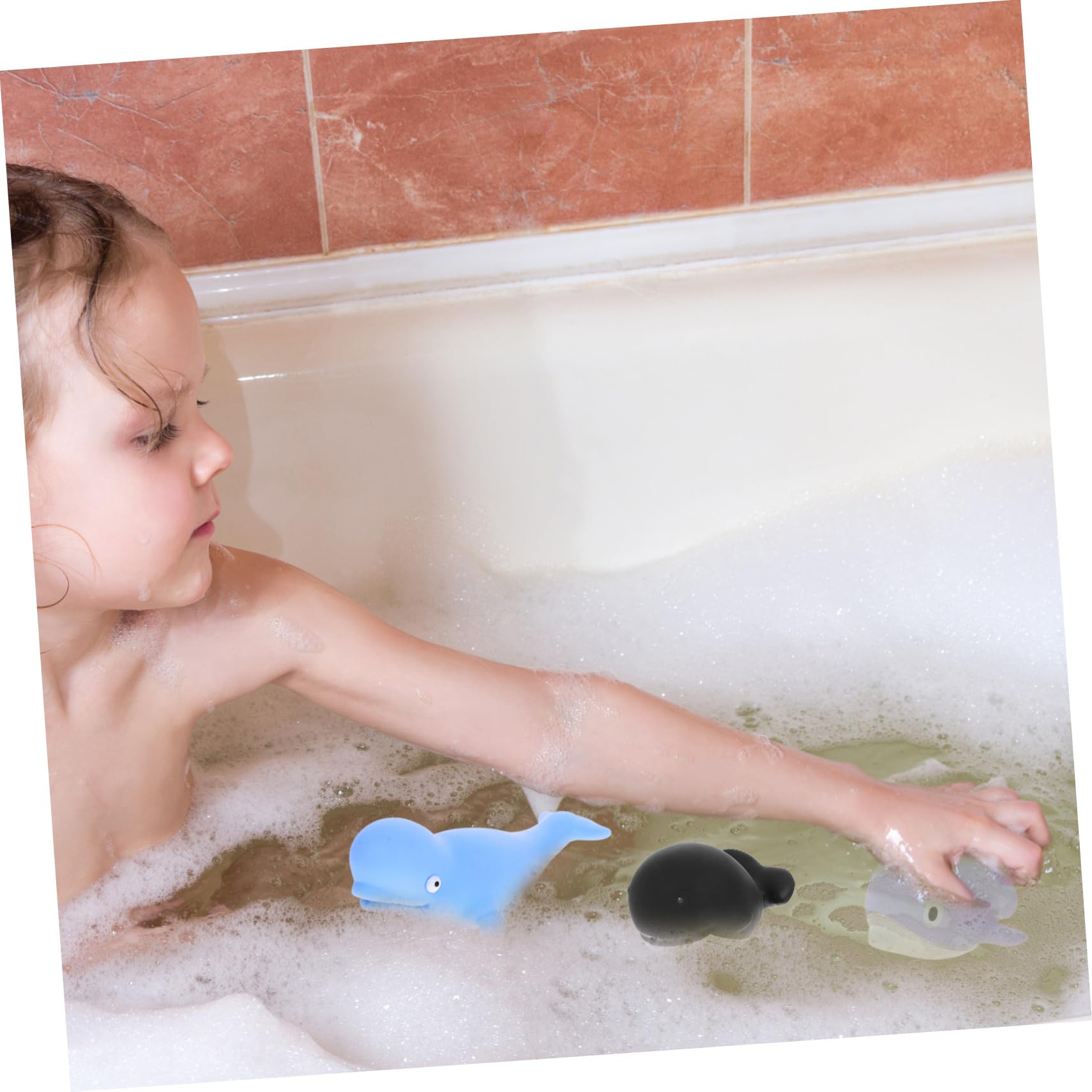 QUMIIRITY 3-Piece Bath Toys Set - Non-Toxic Floating Bathtub Toys for Toddlers & Kids - Fun Shower Water Play Toys for Baby Bath Time & Pool Party (EVA Foam)