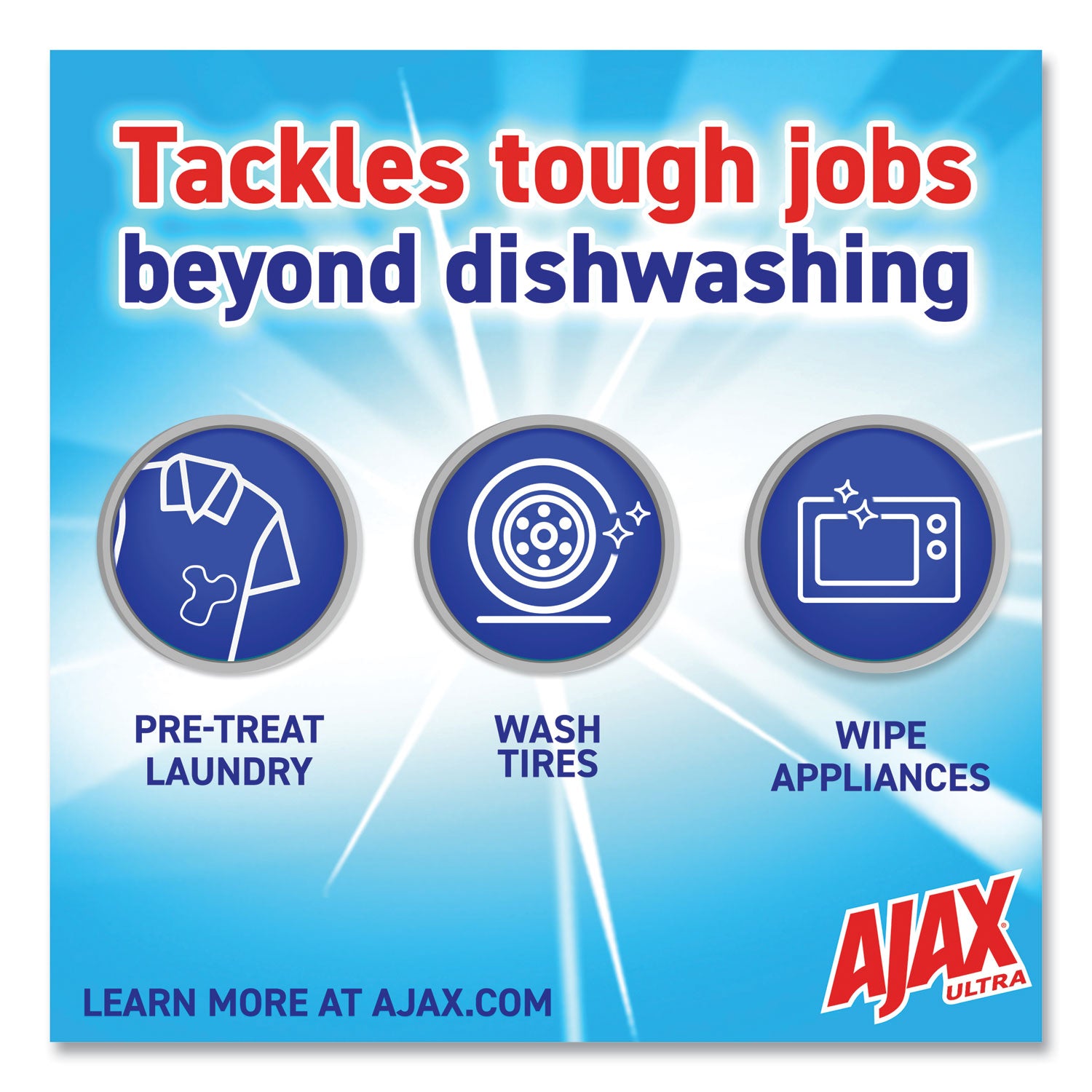 Ajax® Orange Scent Dishwashing Liquid - 90 oz Bottle (Pack of 4) | Powerful Grease Cutting Formula for Kitchen, Dishes & Pots | Fresh Citrus Scent