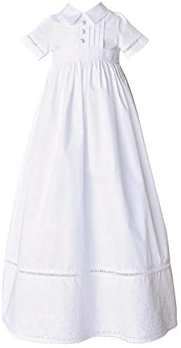 Sean Traditional Cotton Christening Gowns for Baby Boys - Soft Baptism Outfit for Newborns & Infants - Perfect for Christening Ceremonies, Baby Dedications & First Photoshoots