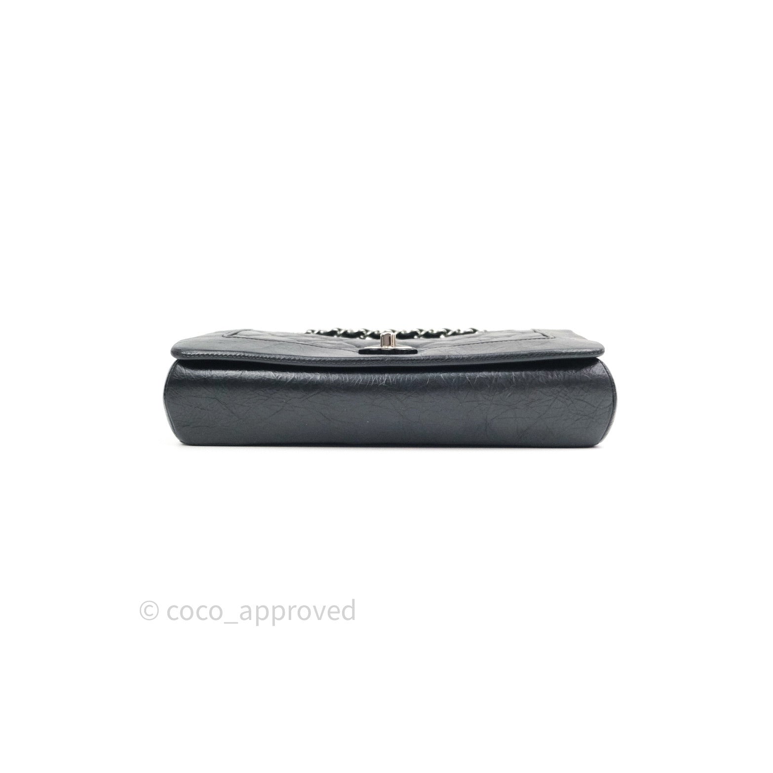 Chanel Bi Quilted Crumpled Calfskin Handbag Black with Silver Hardware - Luxury Crossbody Bag for Women, Perfect for Evening Events & Date Nights