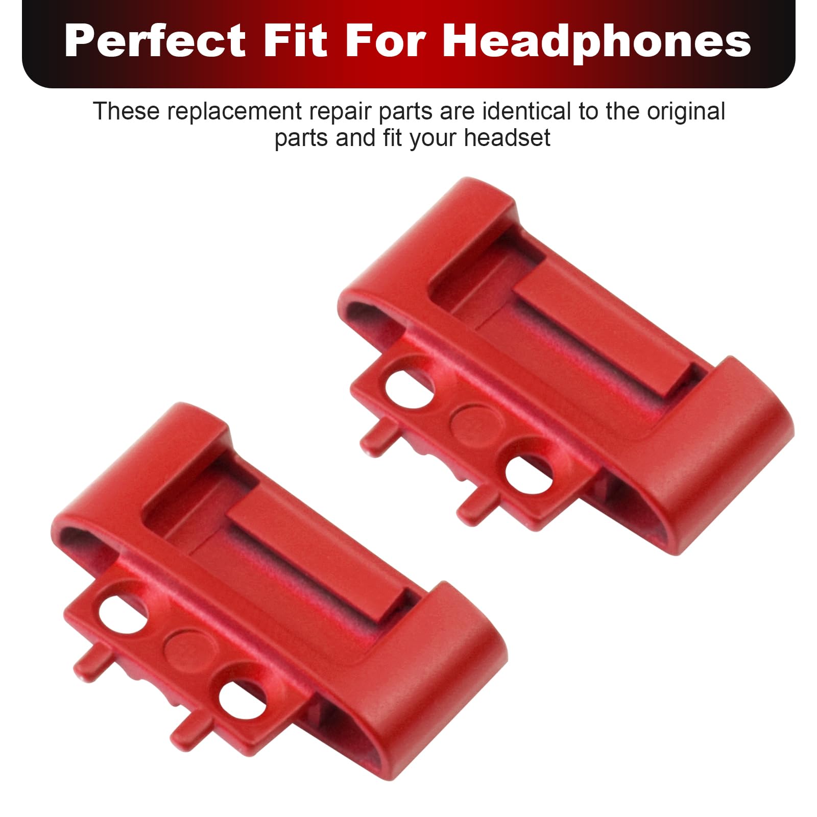 Original Metal Hinge Headband Connector Repair Kit for Beats Solo3/Solo 2.0 Wireless Headphones - Replacement Parts (Red) | Fix Broken Headbands, DIY Headphone Repair, Audio Accessories