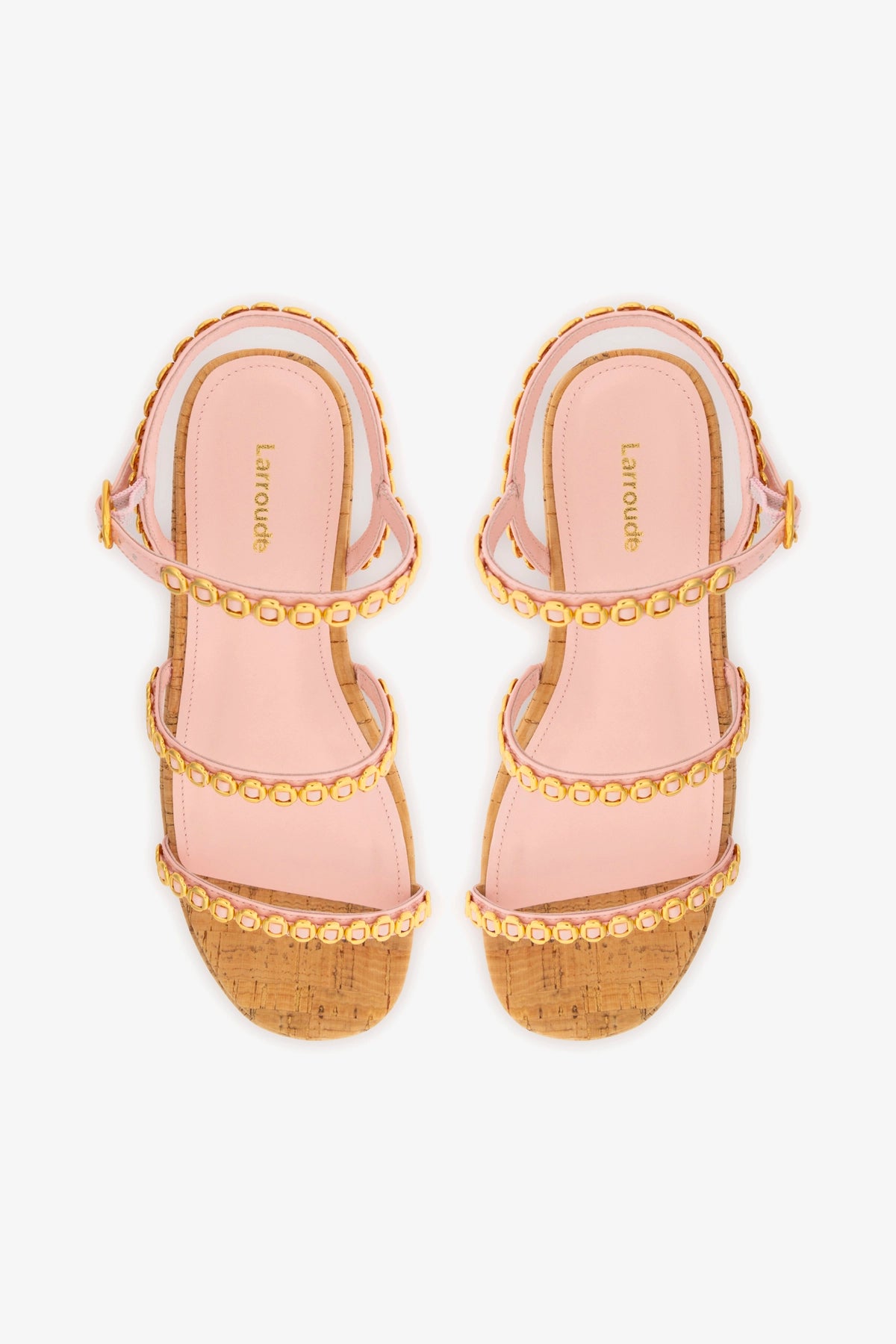 Gio Milanina Women's Flatform Sandals in Tulip Patent Leather & Natural Cork - Comfortable Summer Shoes for Beach, Vacation & Casual Outings