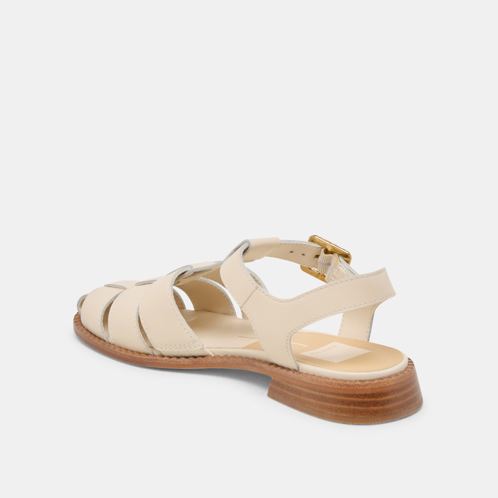 HOLIS Leather Sandals for Women - Comfortable Bone Color Strappy Sandals | Perfect for Beach, Vacation, and Summer Outfits