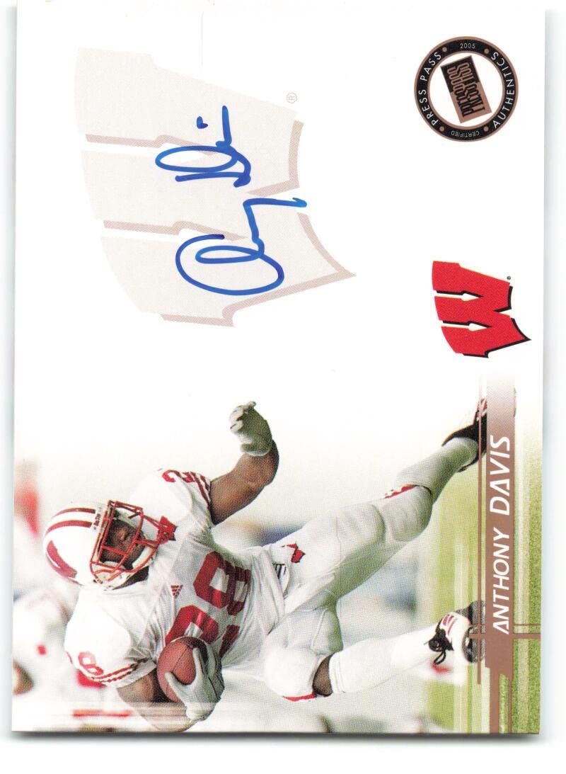 2005 Press Pass Autographs Bronze #17 Anthony Davis NM-MT Auto Wisconsin Badgers Football Card - Perfect for Collectors, Sports Memorabilia Enthusiasts & Home Decor