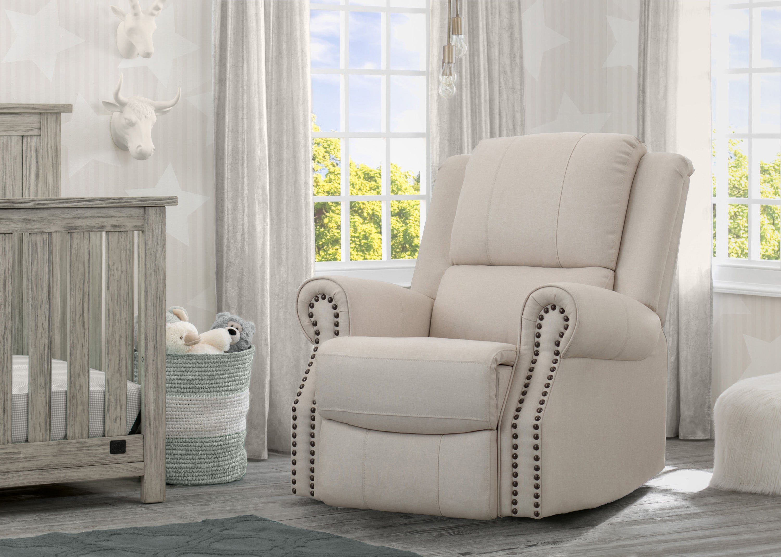 Dylan Nursery Recliner Glider Swivel Chair - Comfortable Rocking Chair for Breastfeeding & Baby Nursery - Perfect for Nursing, Reading & Relaxing with Your Newborn
