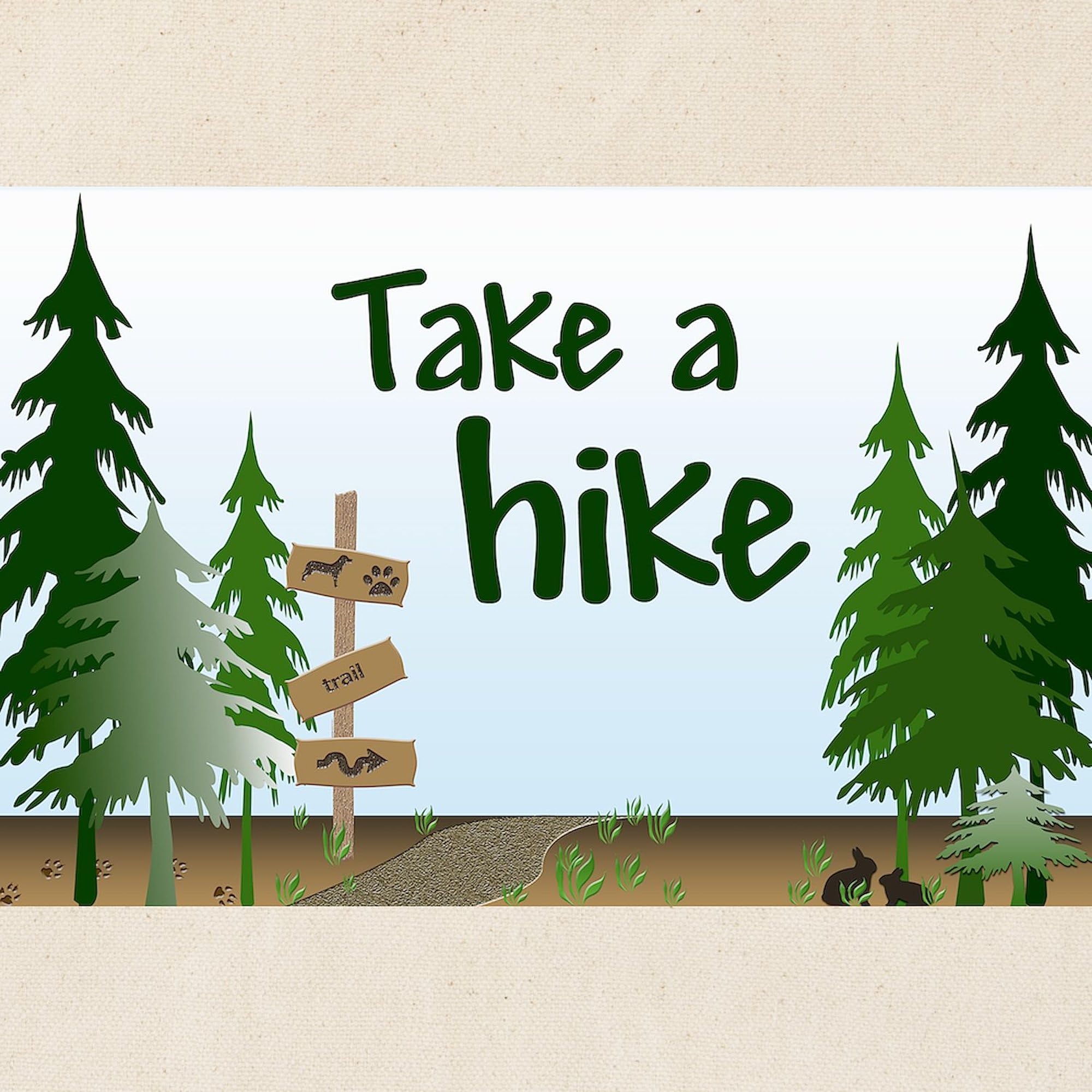 Eco-Friendly Natural Canvas Tote Bag - Reusable Shopping Bag for Hiking, Groceries & Daily Use | CafePress Take A Hike Design