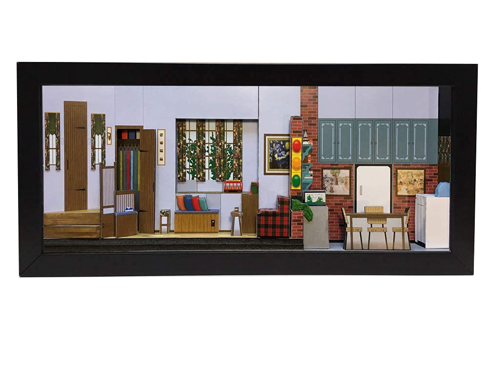 Vintage Mister Rogers Shadowbox Diorama - Collectible Memorabilia Picture Art Gift for Diehard Fans | Perfect for Home Decor, Office Display & TV Show Enthusiast Collections