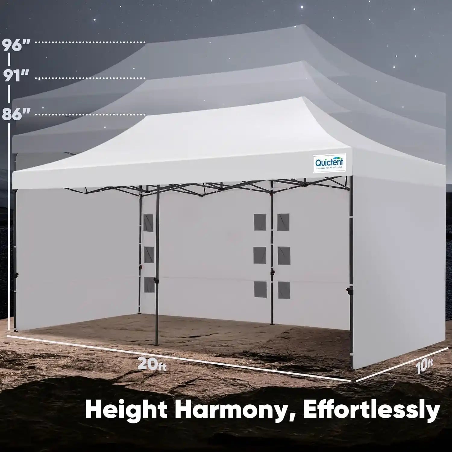 Heavy Duty Commercial Pop Up Canopy Tent - Waterproof Instant Shelter for Outdoor Events, Parties, Markets & Camping