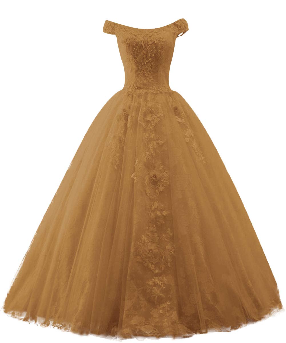 Elegant Off Shoulder Lace Prom Dress Ball Gown for Quinceanera, Homecoming & Evening Events | Formal Party, Wedding Guest & Special Occasion Dresses
