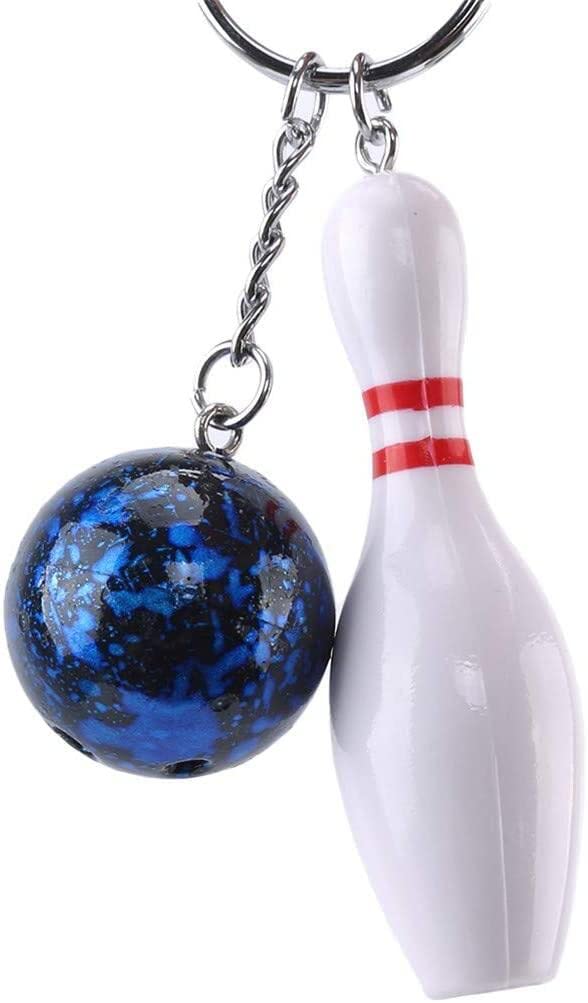 PULABO Mini Bowling Keychain - Durable Bowling Ball Keyring for Keys, Gifts & Sports Fans - Perfect for Bowling Enthusiasts, Party Favors & Everyday Carry