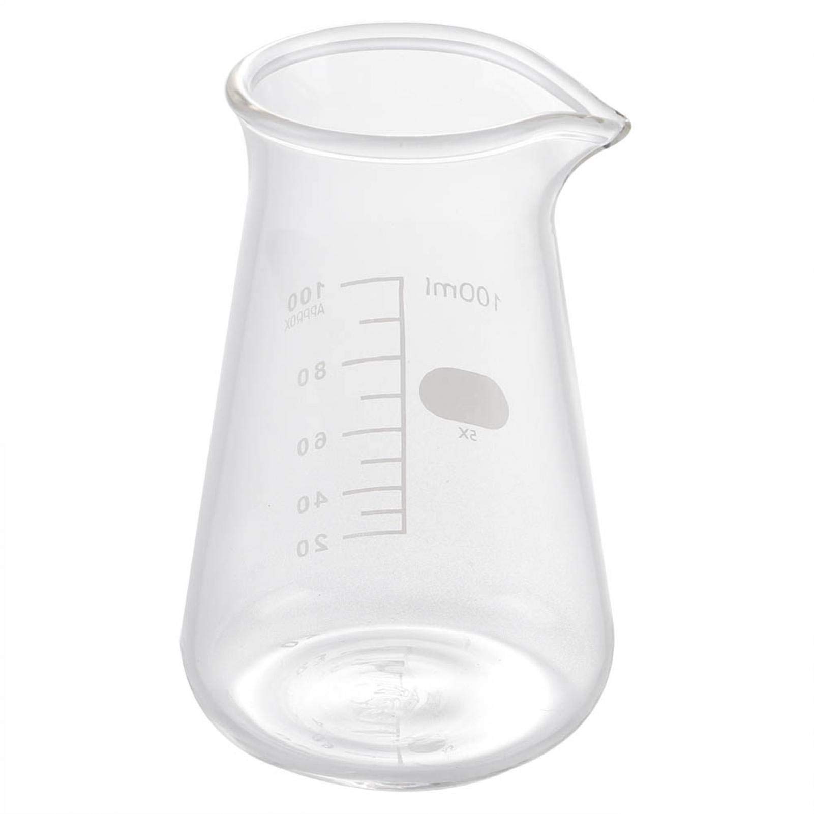 Joyzan 100ml Glass Milk Frother Cup - Heat Resistant Espresso Steaming Pitcher with Measurement Scales for Coffee, Latte & Cappuccino | Perfect for Home Baristas & Professional Coffee Shops | Ideal for Frothing Milk, Mixing Creamer & Measuring Ingredients