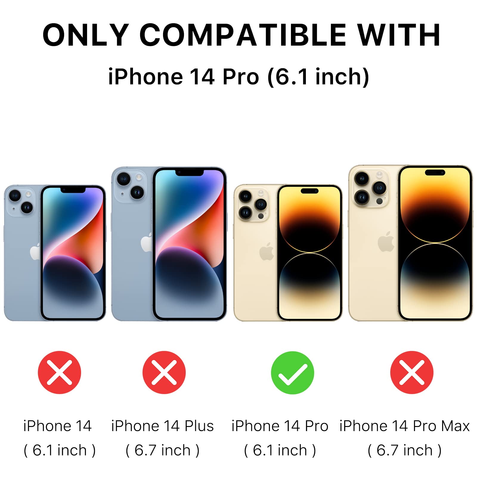 Shockproof Heavy Duty Military Grade iPhone 14 Pro Case (6.1