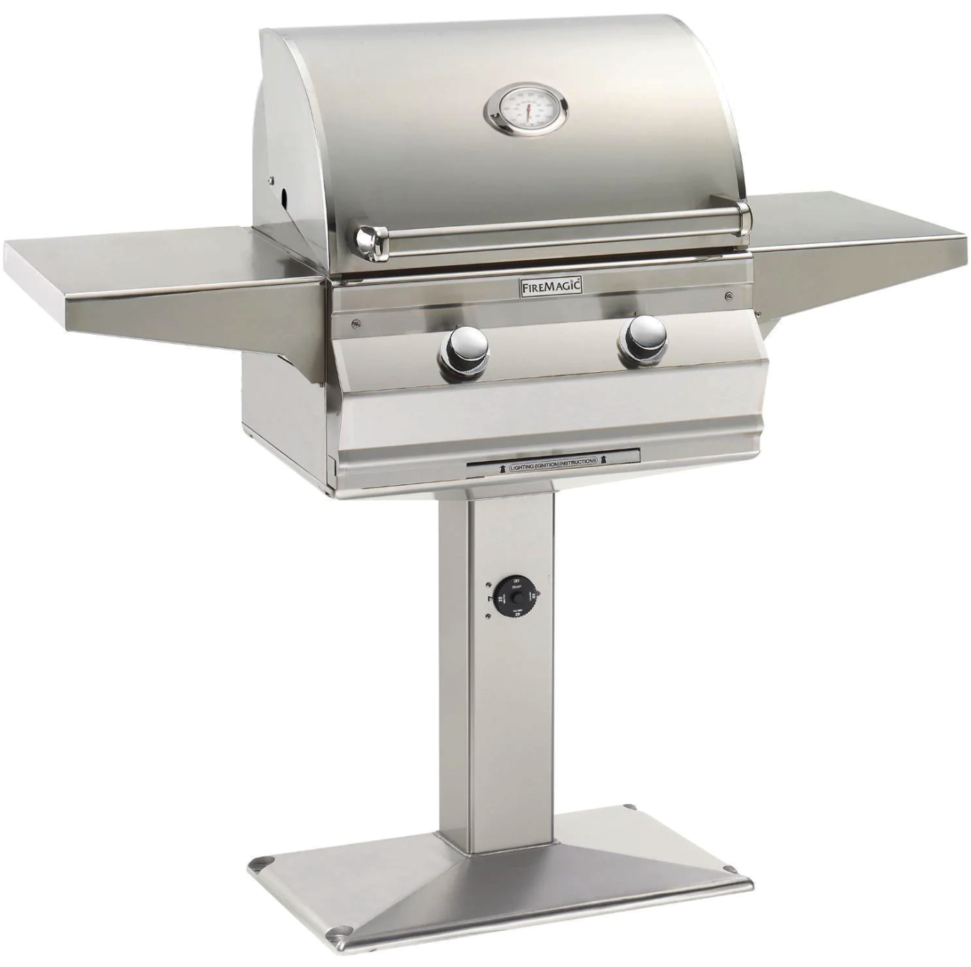 Fire Magic Choice C430S 24 Inch Natural Gas Grill with Analog Thermometer - Outdoor Patio BBQ Grill for Backyard, Deck, and Garden Cooking | Fire Magic Grills C430S RT1N P6