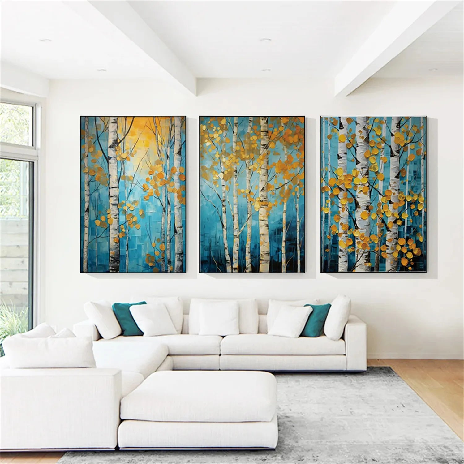3-Piece Floral and Tree Canvas Art Set #FT094 - Perfect for Living Room, Bedroom, and Office Wall Decor