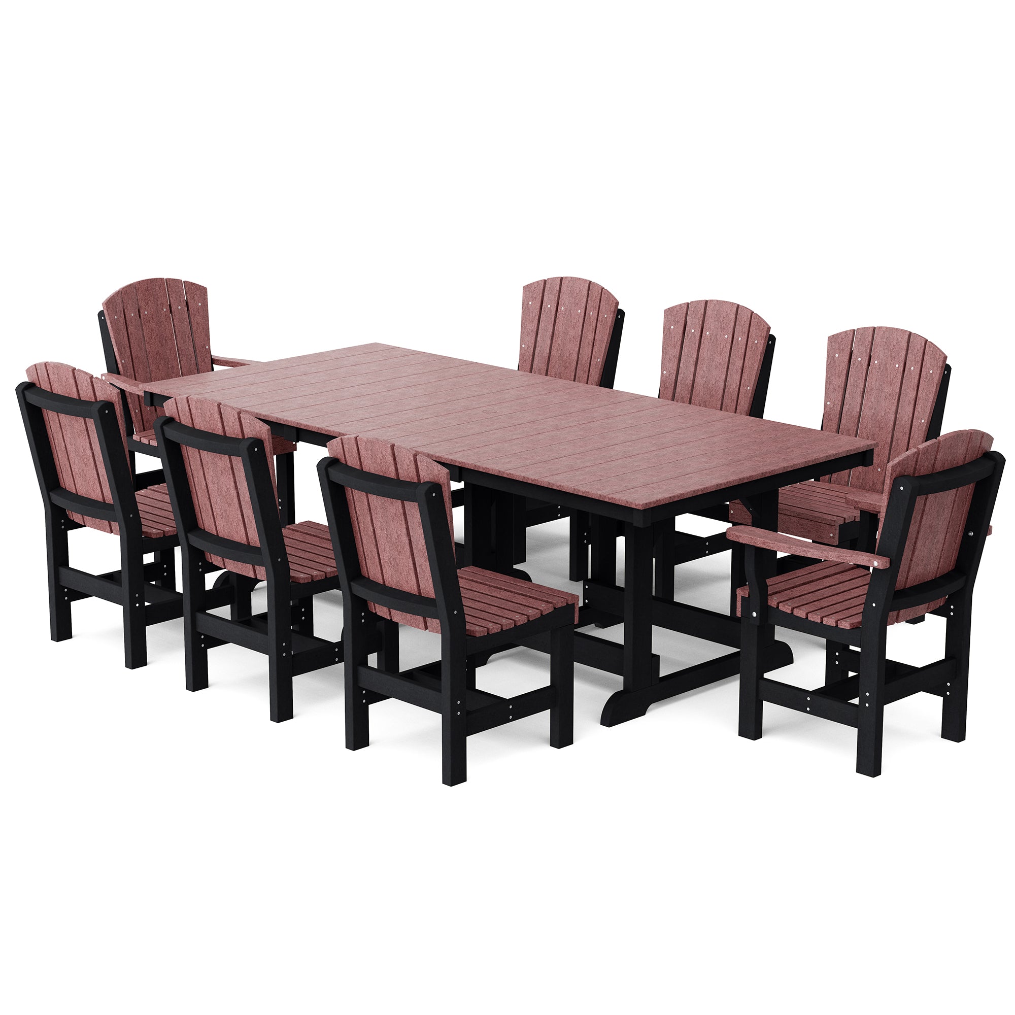Heritage 9-Piece 44x94 Inch Dining Table Set - Perfect for Family Gatherings, Dinner Parties & Formal Dining Rooms