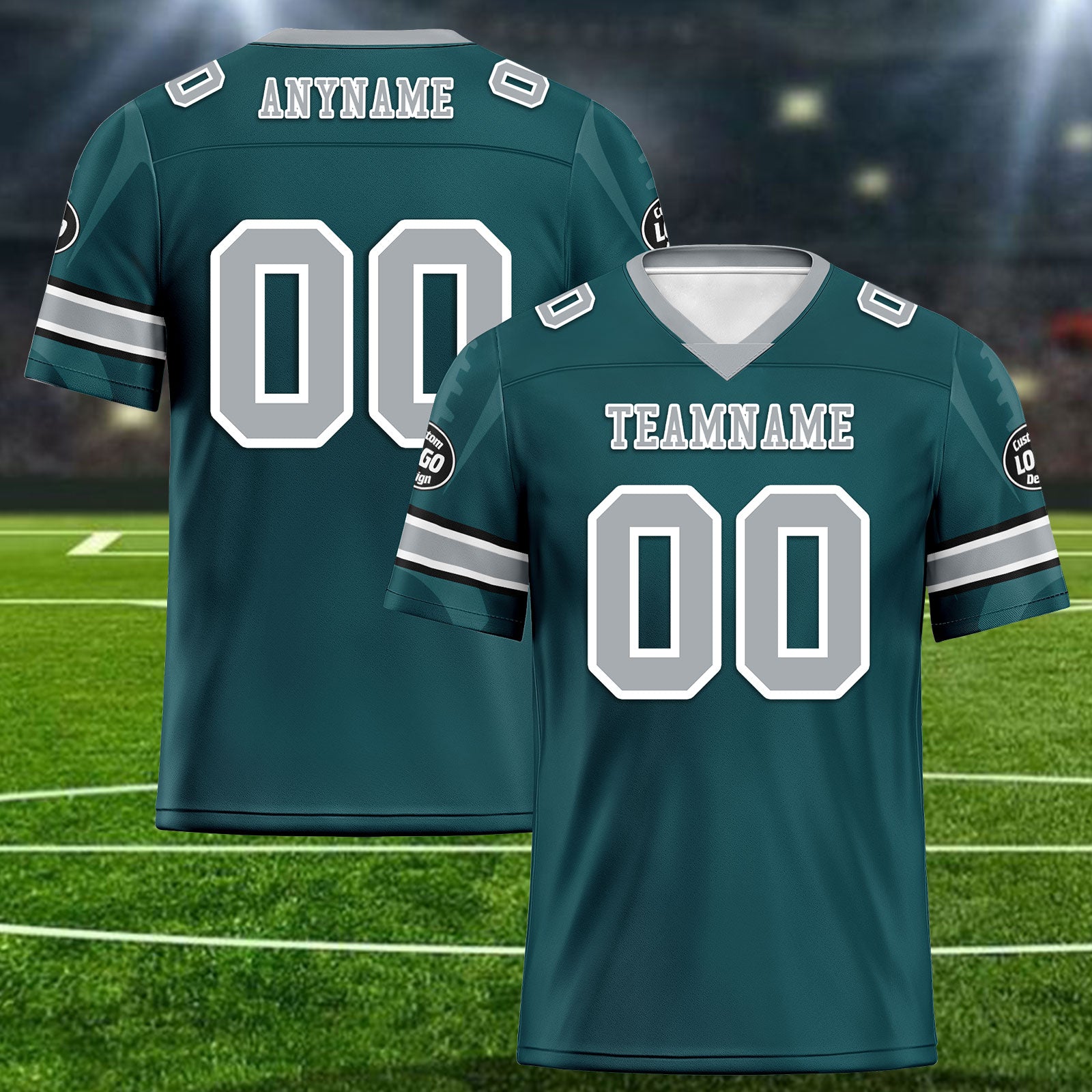 Custom Green Philadelphia Eagles Football Jersey & Cleats Combo - Personalized NFL Fan Gear for Game Day & Sports Enthusiasts | Perfect for Football Matches, Tailgating & Fan Events