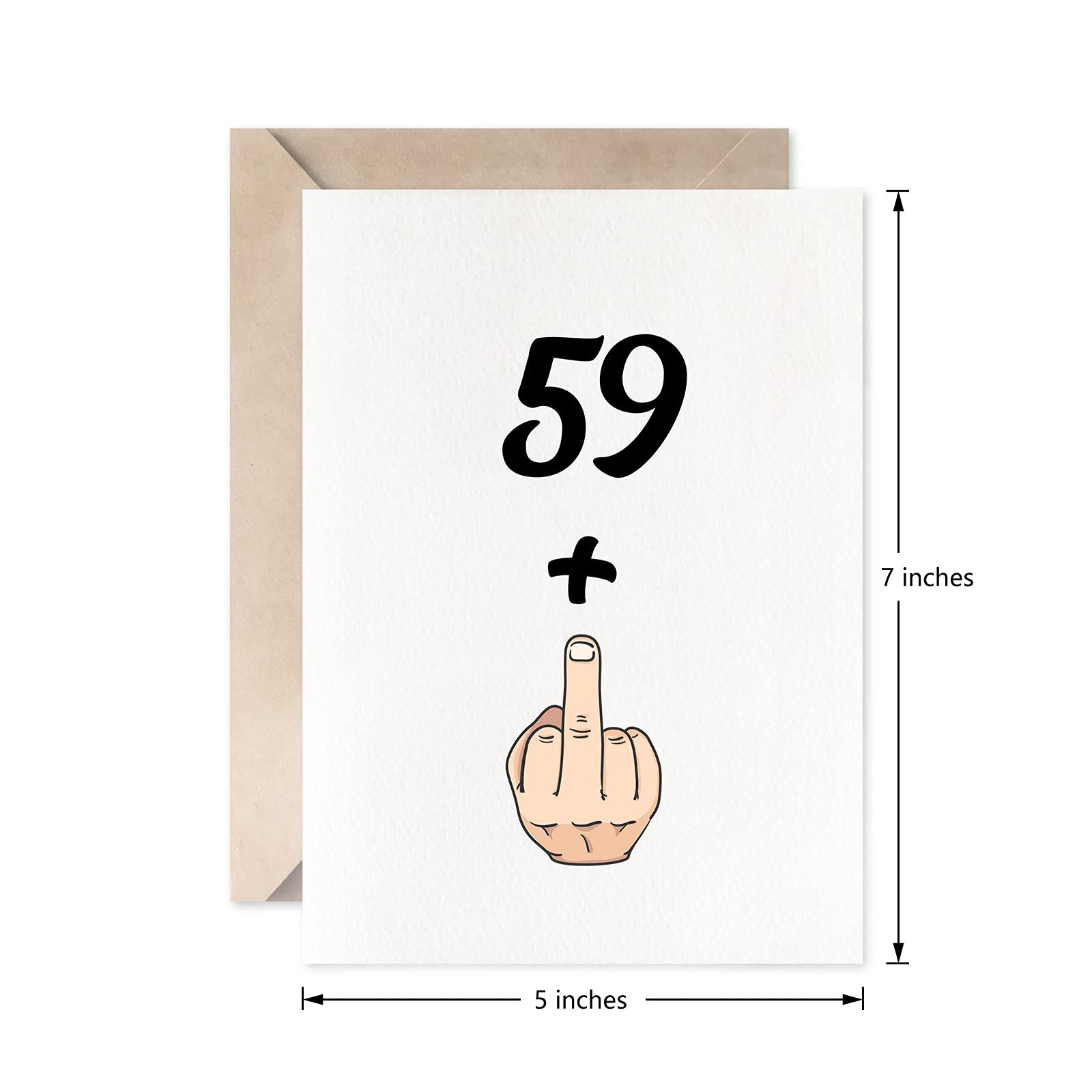 Funny 60th Birthday Card for Women & Men - Sweet 59+1 Joke Gift for 60 Years Old - Perfect for Milestone Celebrations & Humorous Birthday Wishes