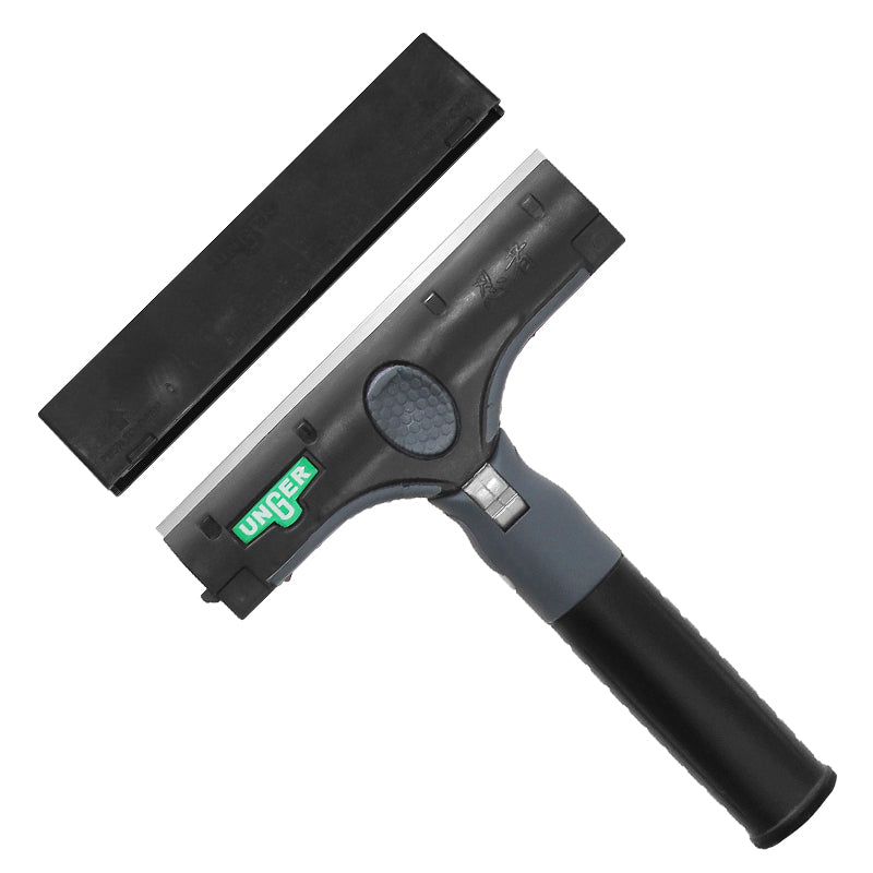 Unger Ergotec Ninja 6-Inch/15cm Scraper with Holster Combo - Professional Cleaning Tool for Windows, Cars & Home Improvement Projects
